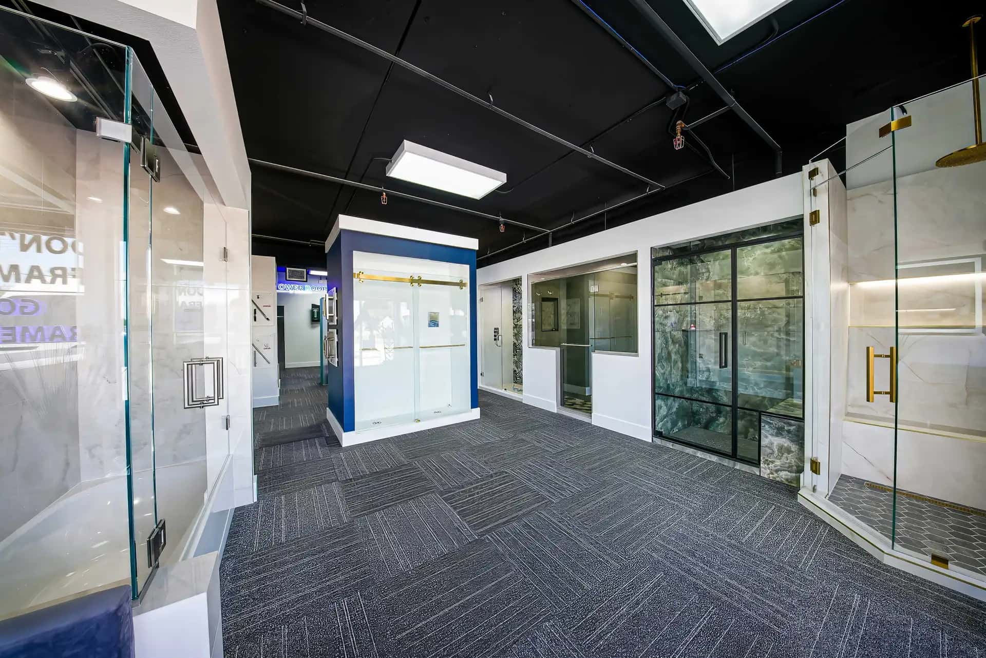 Frameless glass shower door installed by Shower Doors of Sarasota