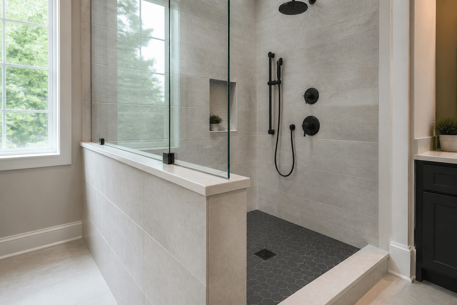 How to Design a Pony Wall for a Glass Shower