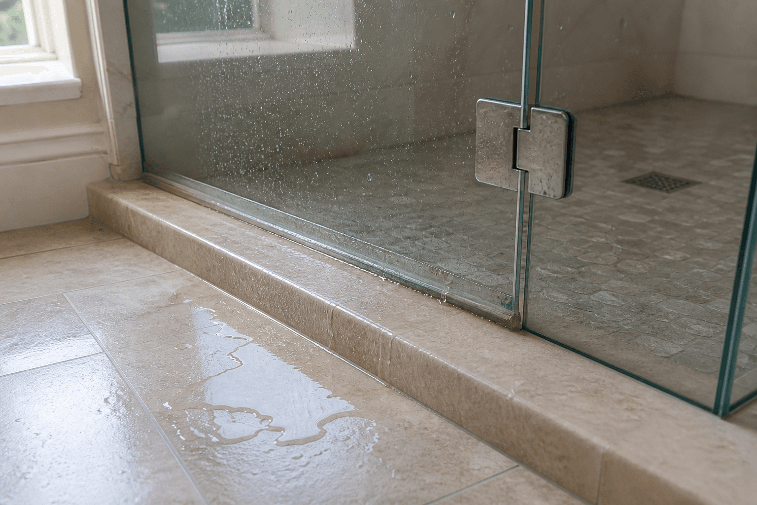 Why Water Escapes Under a Frameless Shower Door