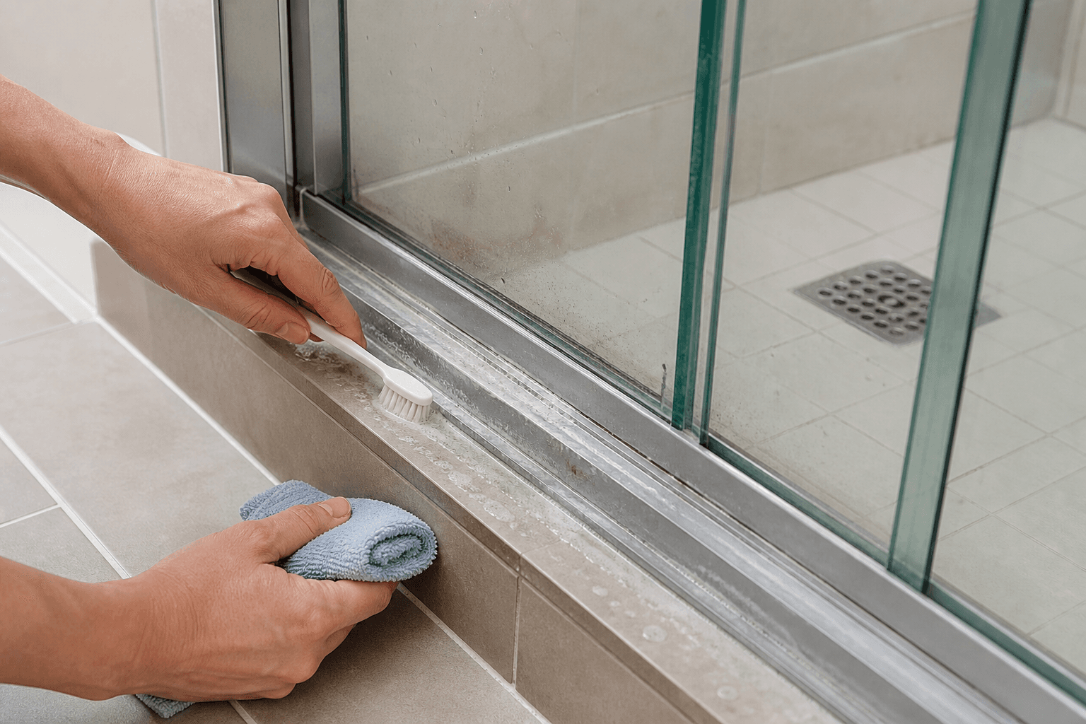 How to Clean Sliding Shower Door Tracks and Drains