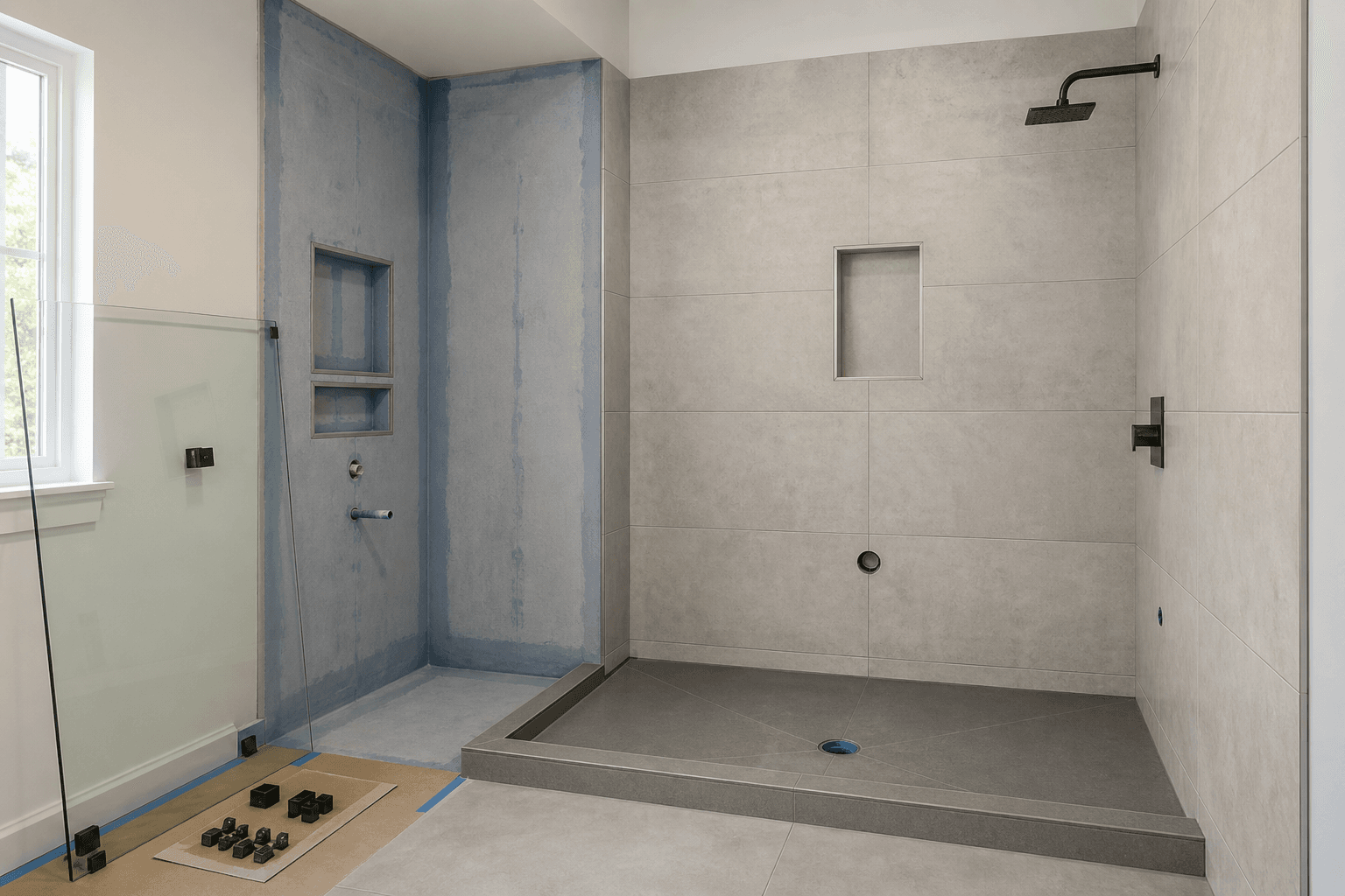 Grout and Caulk Don’t Waterproof a Tiled Shower