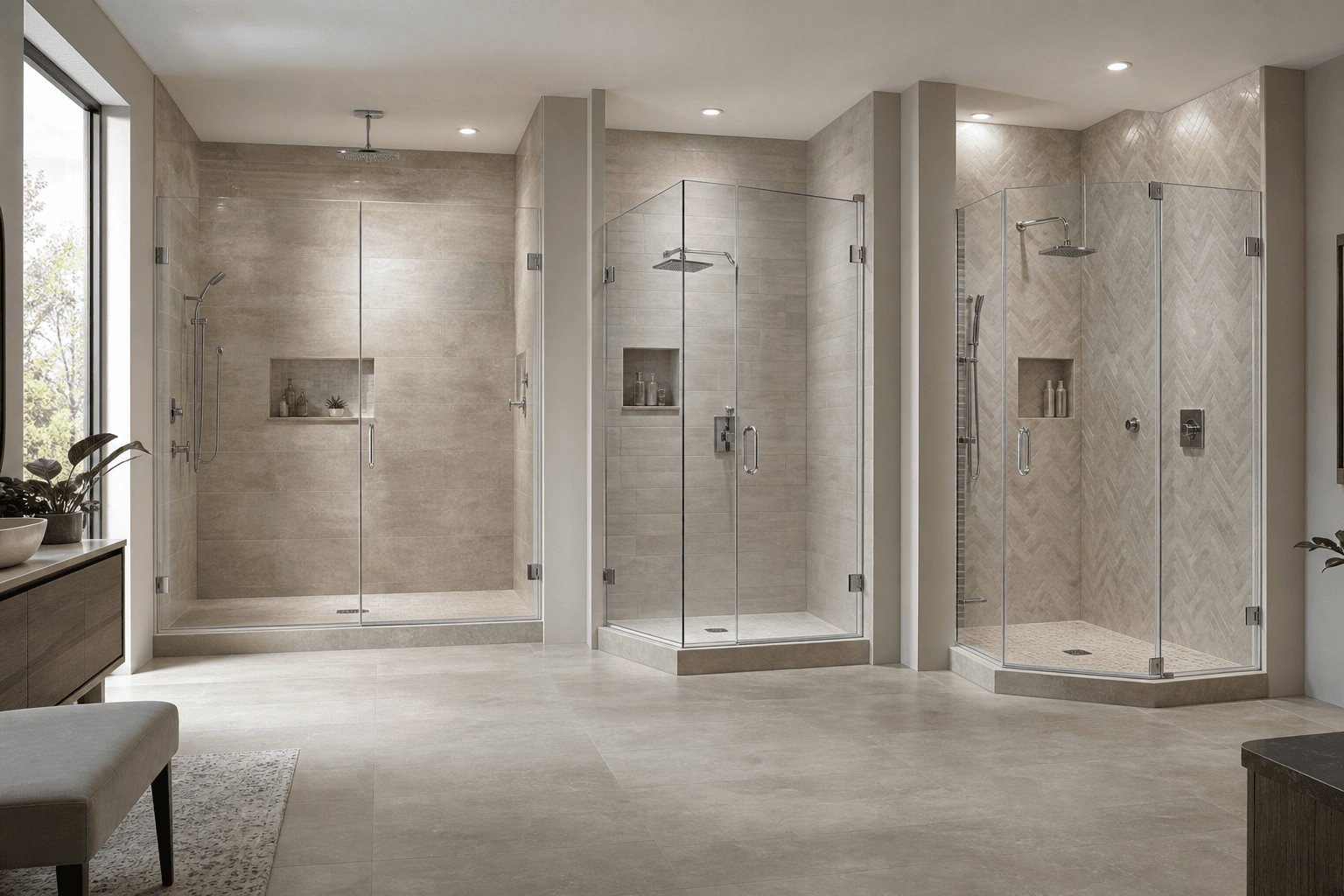 Straight vs. 90° Corner vs. Neo-Angle Showers