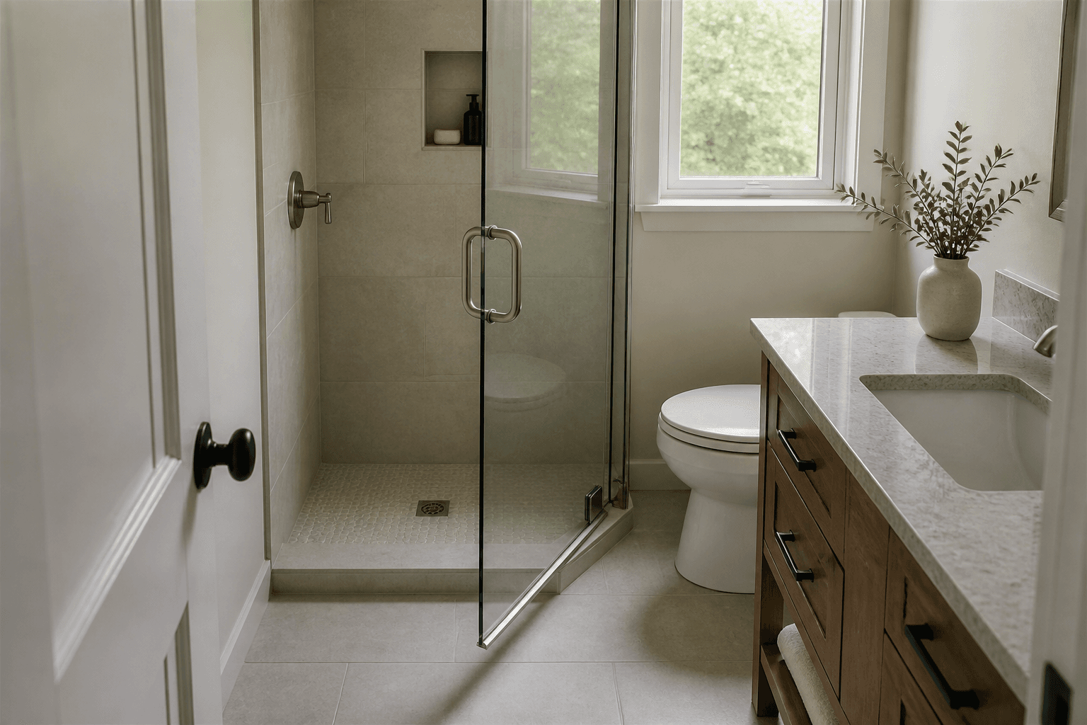 Shower Door Clearance From Toilets and Vanities