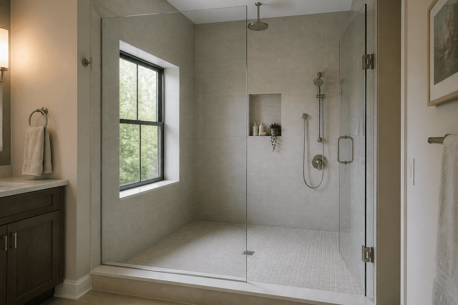 Planning Shower Glass Around a Bathroom Window